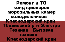 Ремонт и ТО кондтционеров,морозильных камер,холодильников. - Краснодарский край, Тбилисский р-н Электро-Техника » Бытовая техника   . Краснодарский край